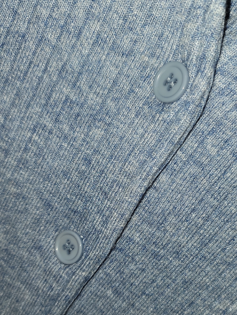 Light Blue Ribbed Button-Up Cardigan - Picture 4 of 7